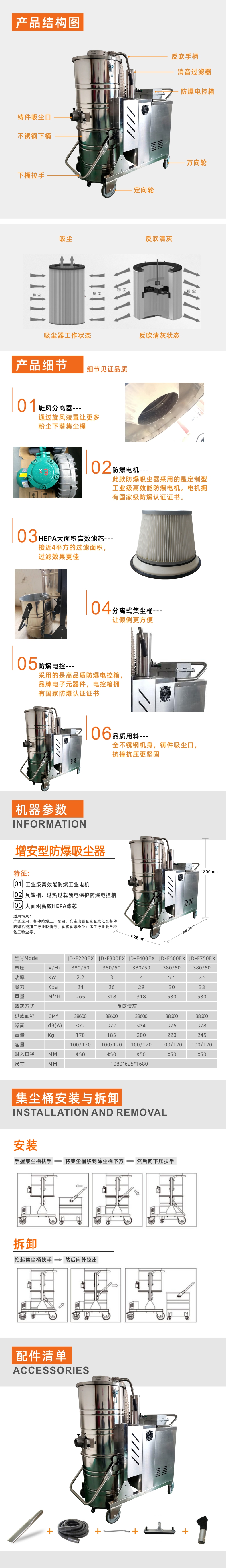 大型(xíng)增安型防(fáng)爆型吸塵器(qì)